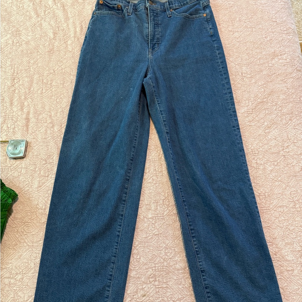 Madewell Blue Flare Wide Leg Jeans